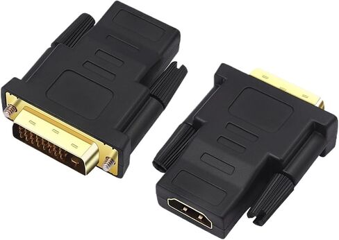 DVI إلى HDTV Connector Converter 1080p ذكر إلى محول الفيديو الإناث 24K PL-AUG DVI إلى محول كابل HDMI-Compatibl in Saudi Arabia