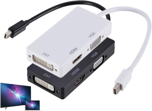 PZZPSS 3 in 1 DisplayPort DP Male to DVI HDMI محول محول DisplayPort Cable لجهاز عرض الكمبيوتر (أسود) in Saudi Arabia