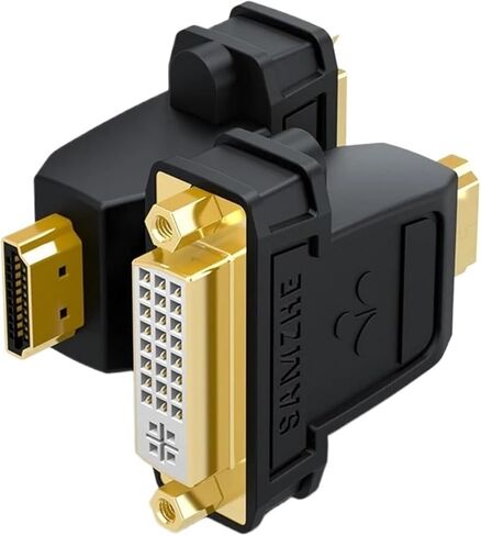 Samzhe 24+5 DVI-I ذكر إلى محول فيديو أنثى HDMI HDTV LCD Moniator Adapter DVI إلى جهاز الكمبيوتر اللوحي (HDMI إلى DVI أنثى) in Saudi Arabia