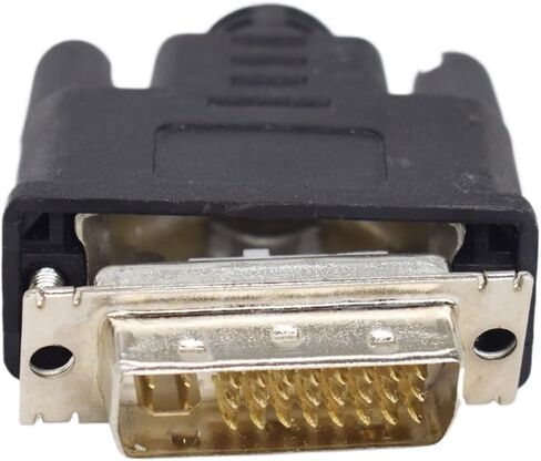 1pc DVI 24+5 Male DVI-D 24+5 Pin Male Solder TY>pe Adapter Connector Black in Saudi Arabia