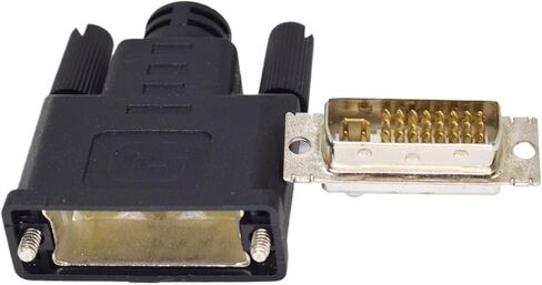 1pc DVI 24+5 Male DVI-D 24+5 Pin Male Solder TY>pe Adapter Connector Black in Saudi Arabia