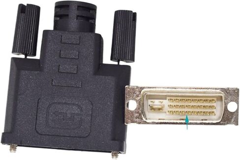 1pc DVI 24+5 Male DVI-D 24+5 Pin Male Solder TY>pe Adapter Connector Black in Saudi Arabia