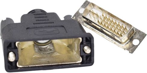 1pc DVI 24+5 Male DVI-D 24+5 Pin Male Solder TY>pe Adapter Connector Black in Saudi Arabia