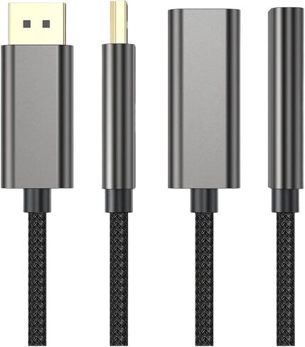 4K DisplayPort to HDMI كابل الفيديو ، محول الفيديو 4K 30Hz 1080P ، DP FAMALE إلى HDMI Male Cord for HDTV PC Projector إلخ in Saudi Arabia