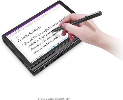 GPD Pocket 3 Mini Laptop with Included Stylus, Core i3-1125G4 CPU, 16GB LPDDR4x RAM, 1TB NVMe SSD, 1920x1200p Touch Screen; Windows 11, Wi-Fi 6E, Bluetooth 5.3, Modular Handheld PC in Saudi Arabia