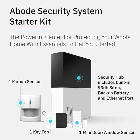 Abode Security System Hub – Easy DIY Installation - Optional Professional Monitoring - Works with HomeKit, Alexa & Google Home in Kuwait