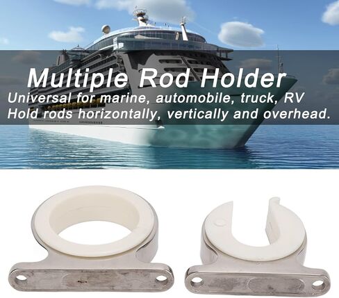 Pilipane Fishing Rod Holder, 316 Stainless Steel Horizontal Fishing Rod Rack and Multiple Rod Holder for Marine Automobile Truck RV, Rod Holder Storage Universal in Saudi Arabia
