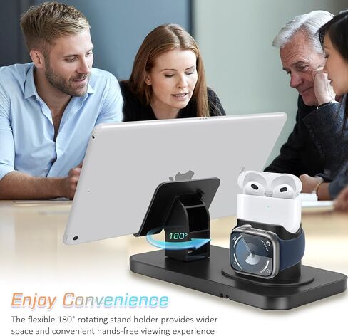3 in 1 Phone Stand for iPhone 16e/16 Pro Max/iPhone 16 Pro/16/iPhone 16 Plus/Samsung Galaxy S25/S24 Ultra/S25/S24+Plus/S25/S24/Stand for AirPods/Watch 7/6/5/4/iPhone 15/14 Pro Max/13 Pro Max/12 Pro/11 in Saudi Arabia