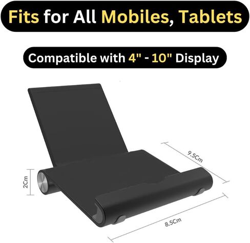 حامل الهاتف المحمول الهرمي - 3 حامل سطح المكتب للزاوية المائل ، Dock Cradle مناسبة لجميع الهواتف المحمولة - متوافق مع عرض 4 "-10" (حامل الهاتف المحمول العالمي) in Saudi Arabia