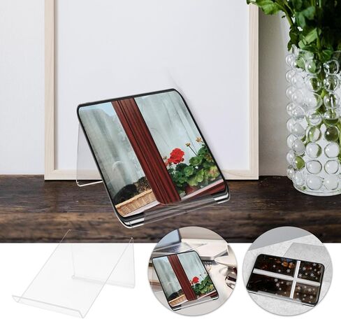 POPETPOP Phone Stand for Desk Stylish Desktop Holder for Landline Cellphones Durable Support for Office Use Non Slip Design Maximizing Space Transparent Riser in Saudi Arabia
