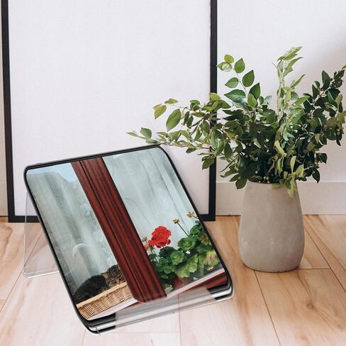 POPETPOP Phone Stand for Desk Stylish Desktop Holder for Landline Cellphones Durable Support for Office Use Non Slip Design Maximizing Space Transparent Riser in Saudi Arabia