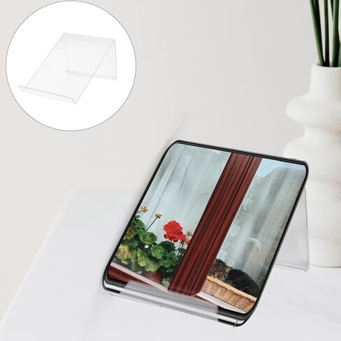 POPETPOP Phone Stand for Desk Stylish Desktop Holder for Landline Cellphones Durable Support for Office Use Non Slip Design Maximizing Space Transparent Riser in Saudi Arabia
