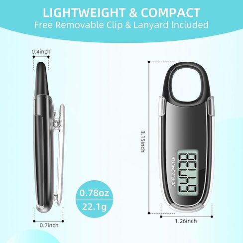 عداد الخطى البسيط للمشي ، تعقب الخطوة الدقيقة مع Carabiner ، عداد خطوة ثلاثية الأبعاد للرجال كبار السن من الرجال ، تعقب الخطوة الدقيقة مع كارابينر in Saudi Arabia