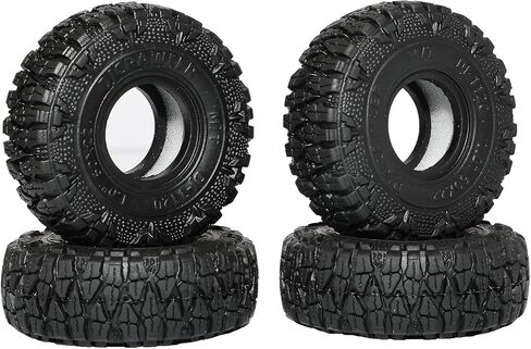 إطار DJCRAWLER 4 قطع 1/24 1 بوصة لجميع التضاريس المطيرة بوتيل إصدار أكثر نعومة من المطاط مع إسفنجة بطانة لـ AXIAL SCX24 2021 Bronco، FMS FCX24، Jeep JT Gladiator 4WD، 2019، Wrangler JLU CRC، Power Wagon in Kuwait