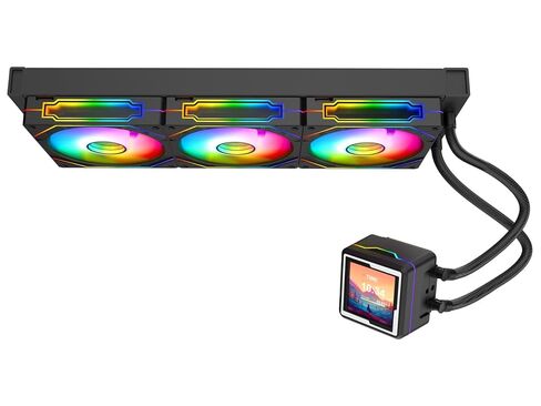 Iceberg Legend 360 Ultra-performance Gaming PC Argb Liquid Colling مع شاشة LCD كاملة ، وبرودة ماء لـ CPU intel أو AMD مع الرادياتير 360 مم ، وثلاثة عشاق RGB 120 ملم (أبيض) in Kuwait