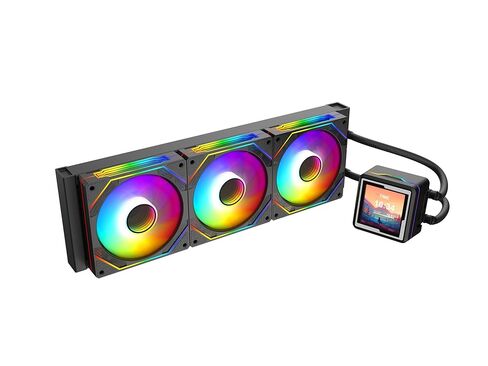 Iceberg Legend 360 Ultra-performance Gaming PC Argb Liquid Colling مع شاشة LCD كاملة ، وبرودة ماء لـ CPU intel أو AMD مع الرادياتير 360 مم ، وثلاثة عشاق RGB 120 ملم (أبيض) in Kuwait