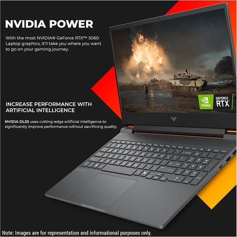 HP Victus Gaming Laptop, Intel i7-13620H, 32 GB DDR5 RAM, 1 TB PCIe SSD, 15,6" FHD (1920x1080) 144Hz Display, Nvidia G-Force RTX 5060, Backlit Numeric Keyboard, W11 Pro, Mica Silver in Saudi Arabia