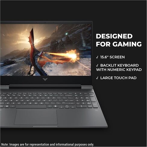 HP Victus Gaming Laptop, Intel i7-13620H, 32 GB DDR5 RAM, 1 TB PCIe SSD, 15,6" FHD (1920x1080) 144Hz Display, Nvidia G-Force RTX 5060, Backlit Numeric Keyboard, W11 Pro, Mica Silver in Saudi Arabia