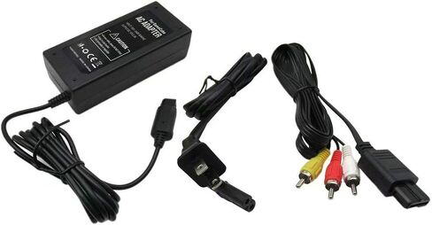 USonline911 12V 3.25A AC Power Adapter Cable & AV Cable Cord for Nintendo Gamecube New GC Charger Lot in Saudi Arabia