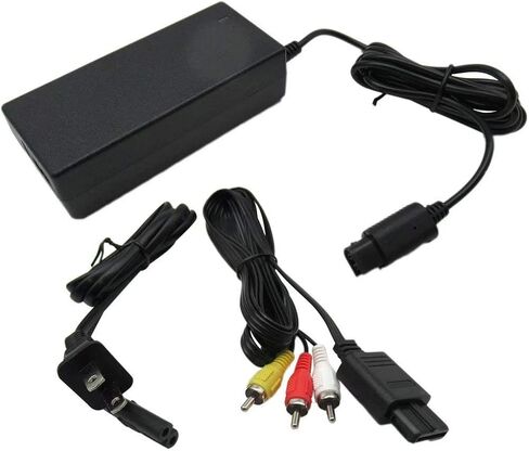 USonline911 12V 3.25A AC Power Adapter Cable & AV Cable Cord for Nintendo Gamecube New GC Charger Lot in Saudi Arabia