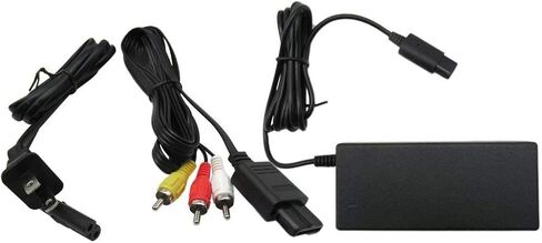 USonline911 12V 3.25A AC Power Adapter Cable & AV Cable Cord for Nintendo Gamecube New GC Charger Lot in Saudi Arabia