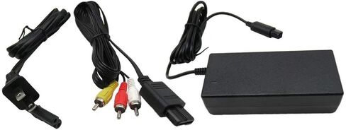 USonline911 12V 3.25A AC Power Adapter Cable & AV Cable Cord for Nintendo Gamecube New GC Charger Lot in Saudi Arabia