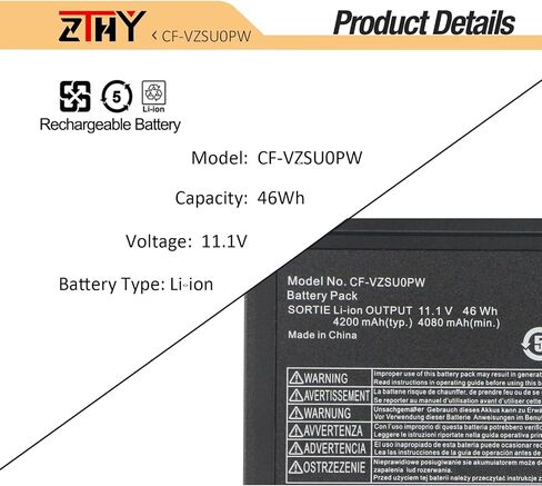 CF-VZSU0PW CF-VZSU0PR استبدال بطارية PANASONIC THESTBOOK CF-54 MK1 MK2 MK3 14 بوصة MOPPLIM CF-VZSU0PJS CF-VZSU0GJ CF-VZSU0KR 46WH 4200MAH in Kuwait