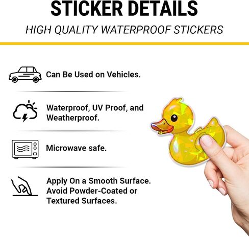 (3Pcs) Yellow Duck Sticker Funny Meme Cute Duck Decal, Duck Vinyl Sticker, Rubber Duck Sticker, Find The Duck Vinyl Sticker for Laptop Water Bottle Phone Car Window Helmet 3" (D1) (Normal, 3in) in Saudi Arabia