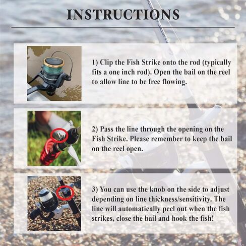 Fish Strike, Bite Indicator, Fishing Rod Clip On, 3 Pack, Fishing Gift in Saudi Arabia