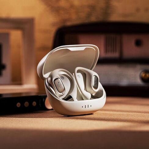 Linsoul Kiwi Ears Attiva Ows Wireless الأذن ، فتحة أذن مفتوحة 5.4 سماعات الرأس مع إلغاء ضوضاء ANC ، وقت اللعب 200 ساعة ، عرق IPX5 ومقاوم للماء للتمرين (أبيض) in Saudi Arabia
