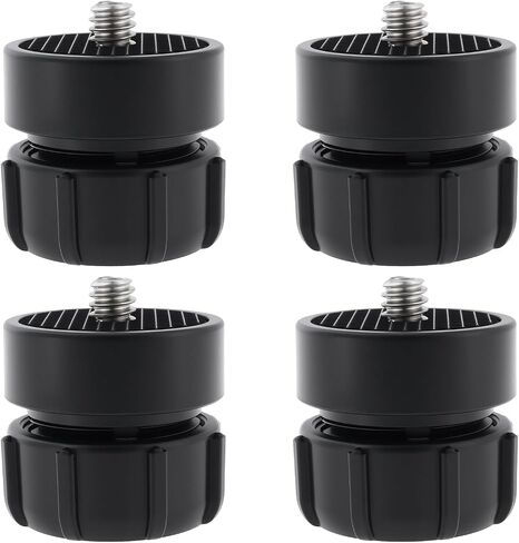 4pcs مقبس الكرة 17 مم إلى 1/4-20 محول المسمار الذكور متوافق مع Arkon GN010 GN014 GN015 GN016 30x28mm أسود in Saudi Arabia