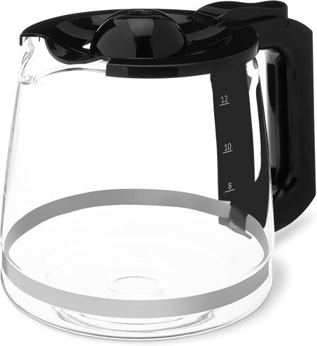 Amazon Basics 5-Cup Glass Replacement Carafe for Amazon Basics Coffee Maker B0D9QFRJMX, B0D9QHFTVD, Black in Saudi Arabia