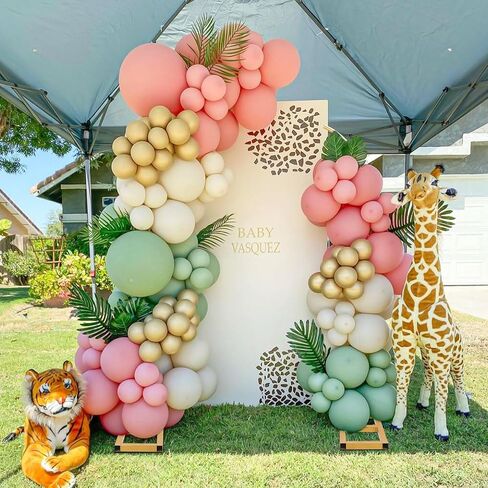 Metal Arch Backdrop Stand, Gold Curved Top Wedding Arch Set of 2 (6.85 FT/6.5 FT) Half Moon Wedding Arches Frames for Ceremony, Baby Shower,Birthday Party, Anniversary Graduation Decorations in Saudi Arabia