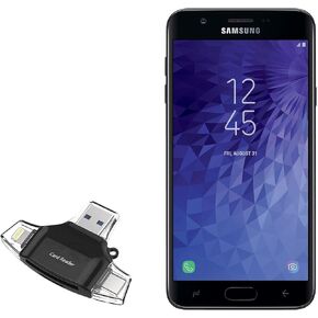 أداة Boxwave Smart متوافقة مع Samsung Galaxy J7 Crown - AllReader SD Card Reader ، MicroSD Card Reader SD Compact USB - Jet Black in Kuwait
