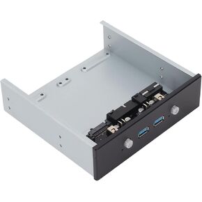 5.25" Metal USB Hub Front Panel for Desktop Optical Drive, 2X USB3.0 Ports, 2X Power Expansion, 2X USB Expansion, 2.5in Hard Disk Bracket, Desktop Expansion Hub in Kuwait