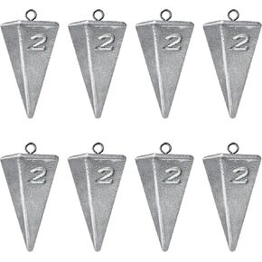 Pyramid Sinkers for Surf Fishing & Catfishing - Durable Lead Fishing Weights- 1oz, 2oz, 3oz, 4oz. in Saudi Arabia