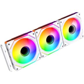 Computer Case Fans Reverse 120mm ARGB - 5V 3Pin PWM Daisy Chain, Infinity Mirror Module for PC Cases & Liquid Cooling (White) in Kuwait