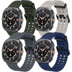 Elaikement Compatible with Samsung Galaxy Watch 7 Ultra 47mm Band, Soft Sport Silicone Breathable Strap Watch Bands Men Women for Samsung Galaxy Watch Ultra 47mm (2024) in Saudi Arabia