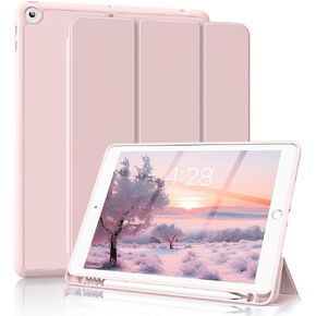 حالة لـ iPad Air 3 (10.5 بوصة 2019 ، الجيل الثالث) غطاء ذكي TPU الناعم الخفيف الوزن ، علبة النوم/الاستيقاظ التلقائي مع حامل القلم الرصاص لجيل iPad Air 3rd ، Pink in Kuwait
