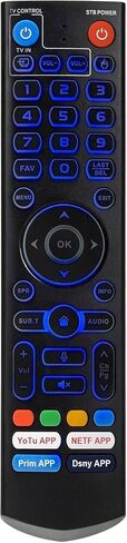 Backlit Replacement Remote Control for vSeeBox V3 Pro & V5 Pro – Bluetooth Voice Command Remote Compatible with vSeeBox V1 Pro, V1 Max, V2 Pro, V3 Plus, Elite in Saudi Arabia