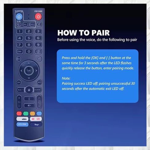 Backlit Replacement Remote Control for vSeeBox V3 Pro & V5 Pro – Bluetooth Voice Command Remote Compatible with vSeeBox V1 Pro, V1 Max, V2 Pro, V3 Plus, Elite in Saudi Arabia