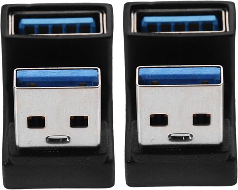 POPETPOP 2Pcs USB Adapter Angled USB Extender for Laptops Data Transfer Stylish Shaped Design Versatile Right Angle Connector for Enhanced Connectivity in Saudi Arabia