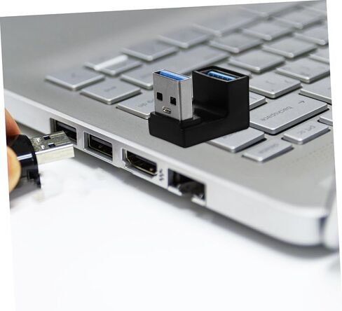 POPETPOP 2Pcs USB Adapter Angled USB Extender for Laptops Data Transfer Stylish Shaped Design Versatile Right Angle Connector for Enhanced Connectivity in Saudi Arabia