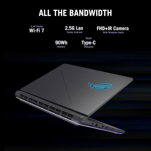 ASUS ROG Strix G16 2025 New Gaming Laptop ، NVIDIA RTX 5060 ، Intel I7-14650HX ، 16 Inch 1920x1200 FHD+ 165Hz 3MS ، WiFi 7 ، Dolby Atmos ، Audio ، 64 GB DDR5 ، 2 TB SSD ، WIN 11 Pro ، in Saudi Arabia