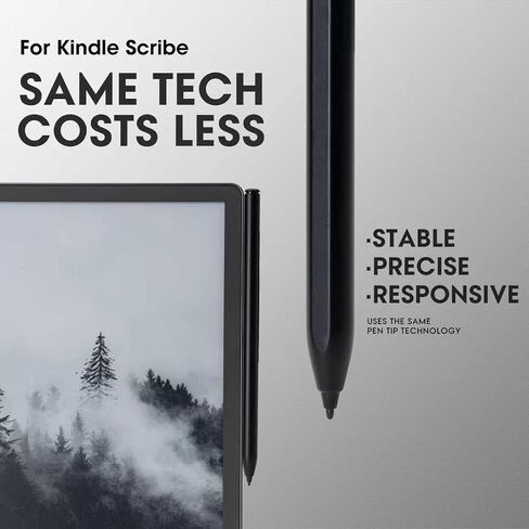 Magnetic Stylus for Kindle Scribe Pen with Eraser, Replacement for Remarkable 2 Pen with Eraser, EMR Pen for Kindle Scribe Stylus, 4096 Pressure Sensitivity,Palm Rejection,Tilt Support with 5 Pen Tips in Saudi Arabia