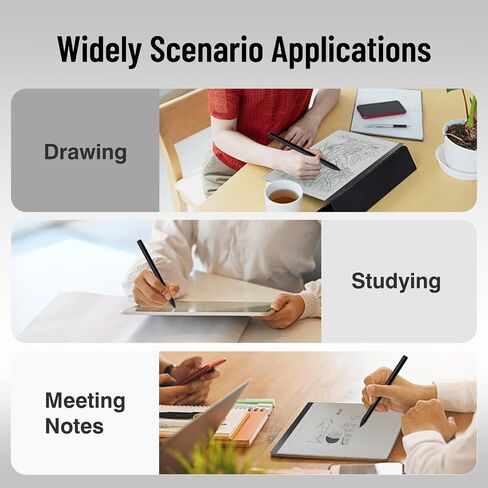 Magnetic Stylus for Kindle Scribe Pen with Eraser, Replacement for Remarkable 2 Pen with Eraser, EMR Pen for Kindle Scribe Stylus, 4096 Pressure Sensitivity,Palm Rejection,Tilt Support with 5 Pen Tips in Saudi Arabia