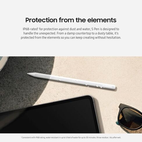 Pen Samsung Galaxy S for Tab S11/S11 Ultra ، تصميم مريح ، لمسة طبيعية ، قلم أنيق ، دائم ، إصدار أمريكي ، أبيض in Kuwait