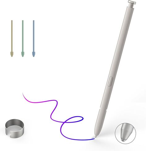 استبدال القلم S25 Ultra s لـ Samsung Galaxy S25 Ultra S Pen ، S25 Ultra Stylus لـ Samsung Galaxy S25 Ultra 5G ، الإصدار الأمريكي ، EJ-PS938BBEGUJ ، 3 NIBS + 1 CLIP (Black) in Kuwait