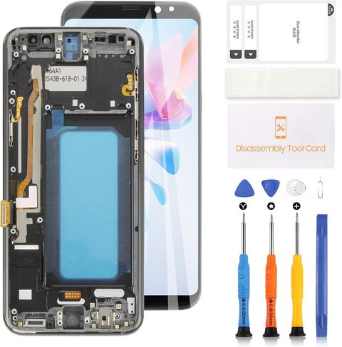 TFT LCD Screen for Samsung Galaxy S8+ Plus G955 Screen Rreplacement for Samsung Galaxy S8 Plus LCD Display Touch Digitizer Assembly G955F G955A SM-G955U Repair Kit Black with Frame [Not Fingerprint] in Saudi Arabia