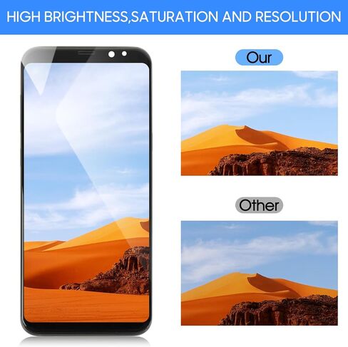 TFT LCD Screen for Samsung Galaxy S8+ Plus G955 Screen Rreplacement for Samsung Galaxy S8 Plus LCD Display Touch Digitizer Assembly G955F G955A SM-G955U Repair Kit Black with Frame [Not Fingerprint] in Saudi Arabia